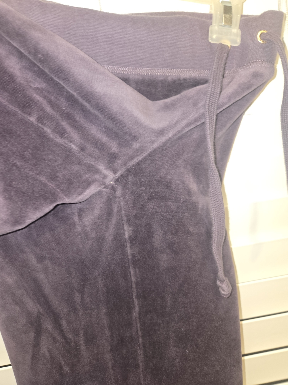 Juicy Couture Purple Velour Track Pants with Embroidered Crown - Picture 4 of 4